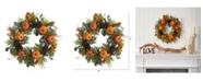Nearly Natural Pumpkins, Pine Cones and Berries Fall Artificial Wreath